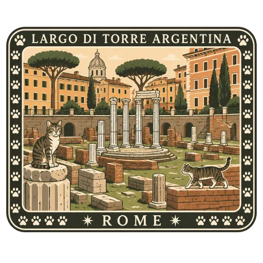 Largo di Torre Argentina travel stamp