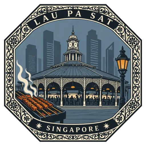 Lau Pa Sat travel stamp