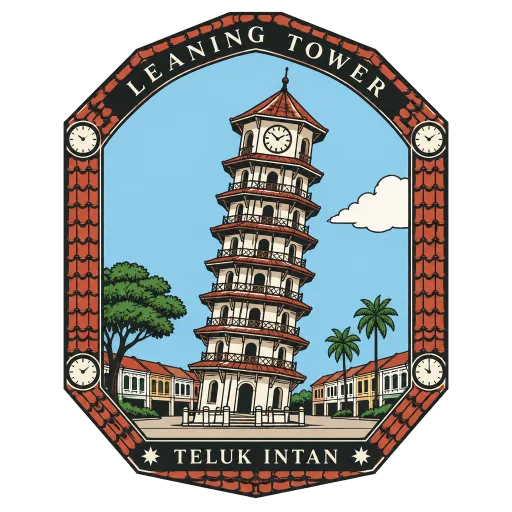 Leaning Tower of Teluk Intan travel stamp