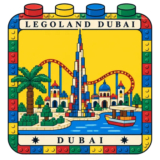 Legoland Dubai travel stamp