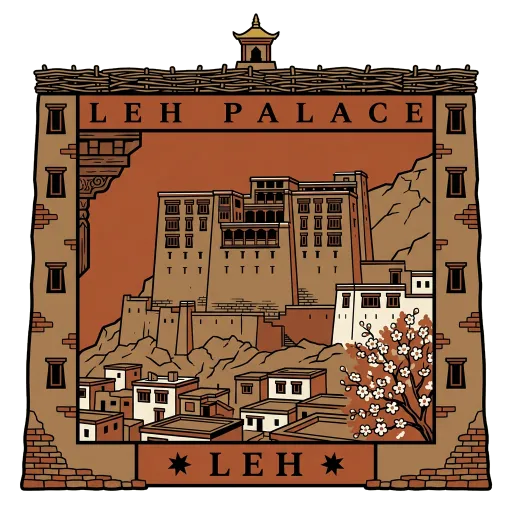 Leh Palace travel stamp