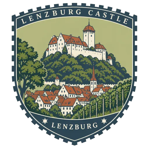 Lenzburg Castle travel stamp