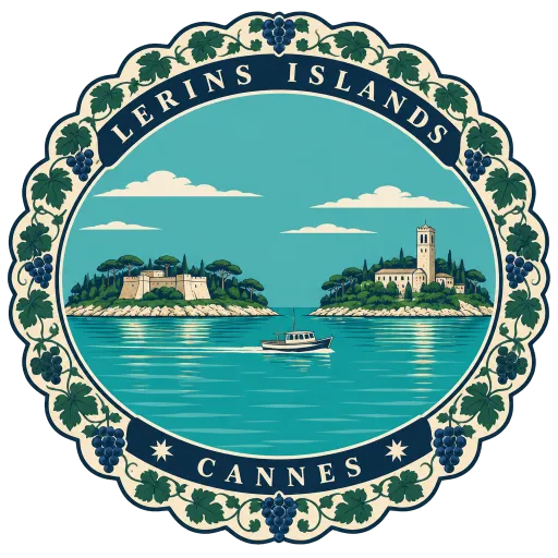 Lérins Islands travel stamp