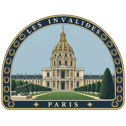 Les Invalides travel stamp