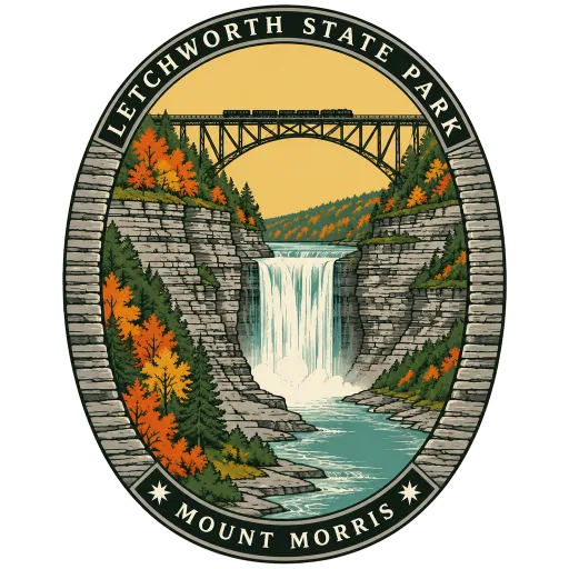 Letchworth State Park travel stamp