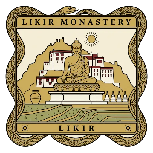 Likir Monastery travel stamp