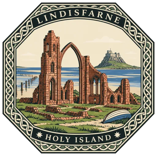 Lindisfarne travel stamp