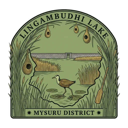 Lingambudhi Lake travel stamp
