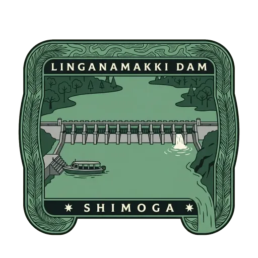 Linganamakki Dam travel stamp