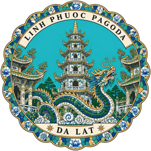 Linh Phuoc Pagoda travel stamp