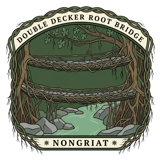 Double Decker Root Bridge travel stamp