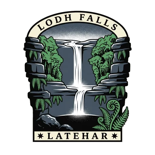 Lodh Falls travel stamp