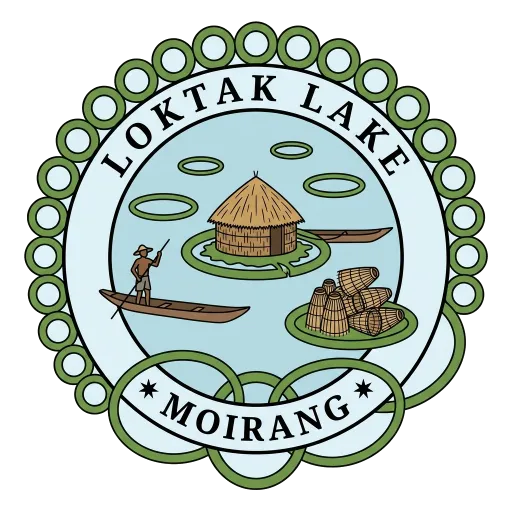 Loktak Lake travel stamp