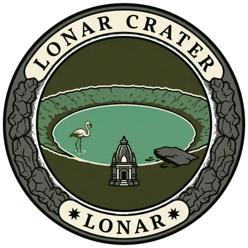 Lonar Crater travel stamp