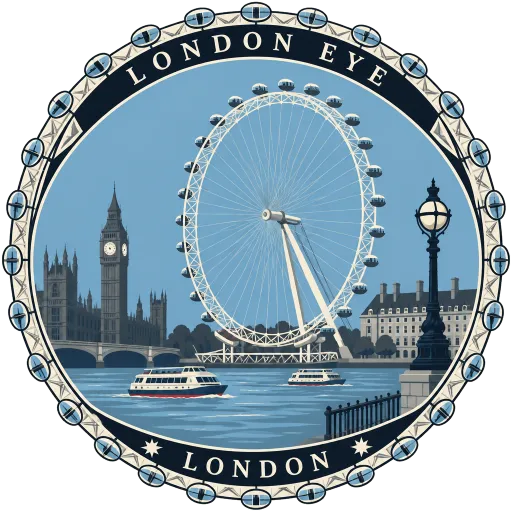 London Eye travel stamp