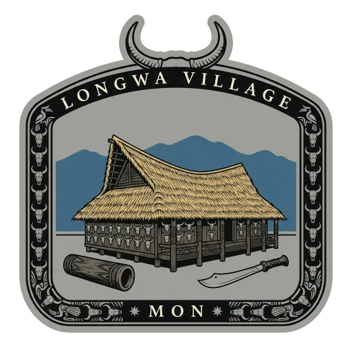 Longwa Village travel stamp