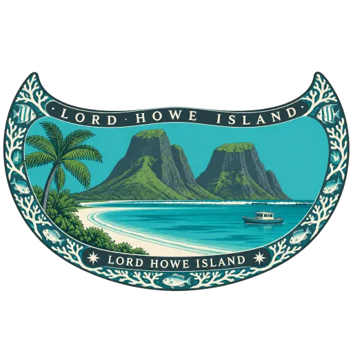 Lord Howe Island travel stamp