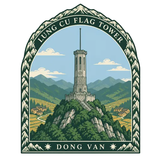 Lung Cu Flag Tower travel stamp