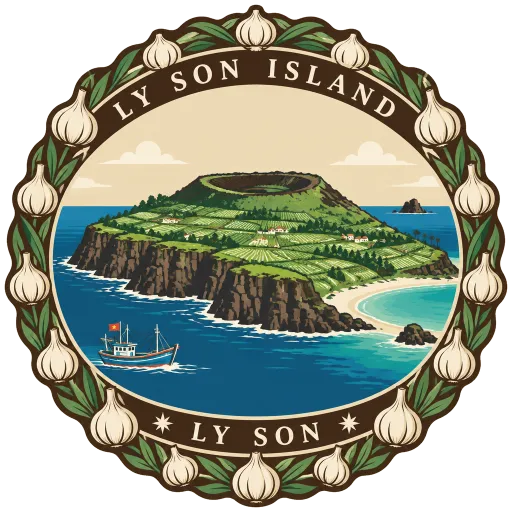 Ly Son Island travel stamp