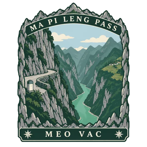 Ma Pi Leng Pass travel stamp