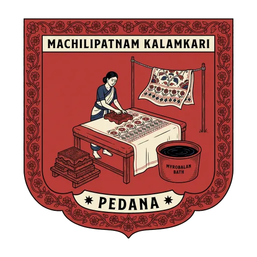 Machilipatnam Kalamkari travel stamp