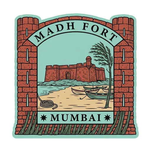 Madh Fort travel stamp