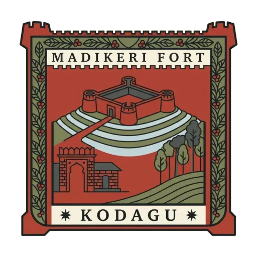 Madikeri Fort travel stamp