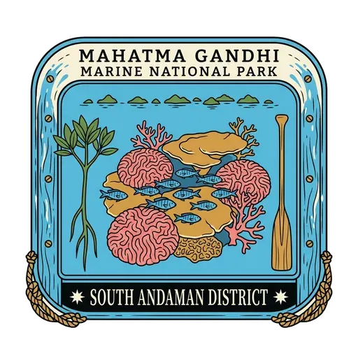 Mahatma Gandhi Marine National Park travel stamp