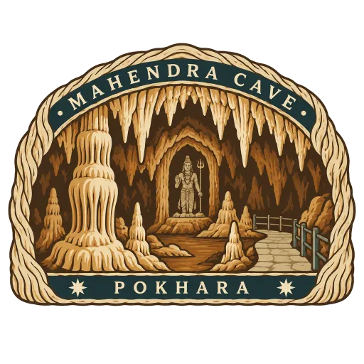 Mahendra Cave travel stamp