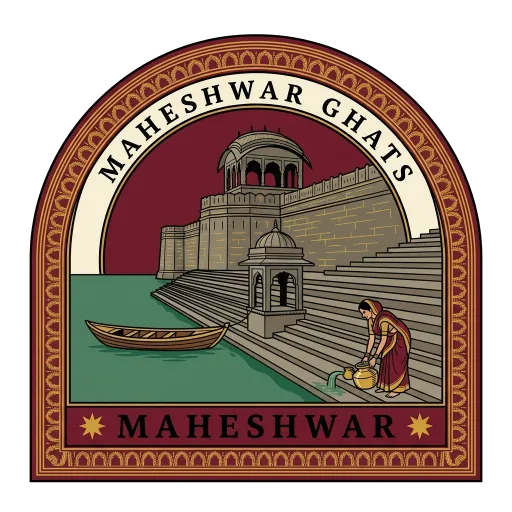 Maheshwar Ghats travel stamp