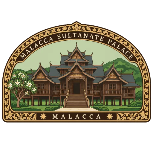 Malacca Sultanate Palace Museum travel stamp