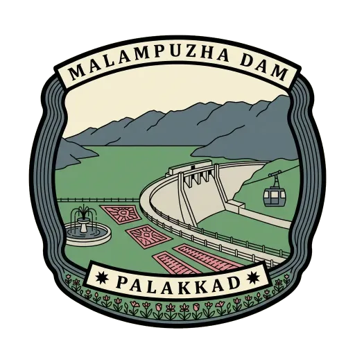Malampuzha Dam travel stamp