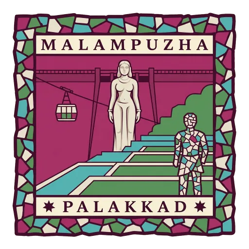 Malampuzha travel stamp