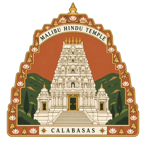 Malibu Hindu Temple travel stamp