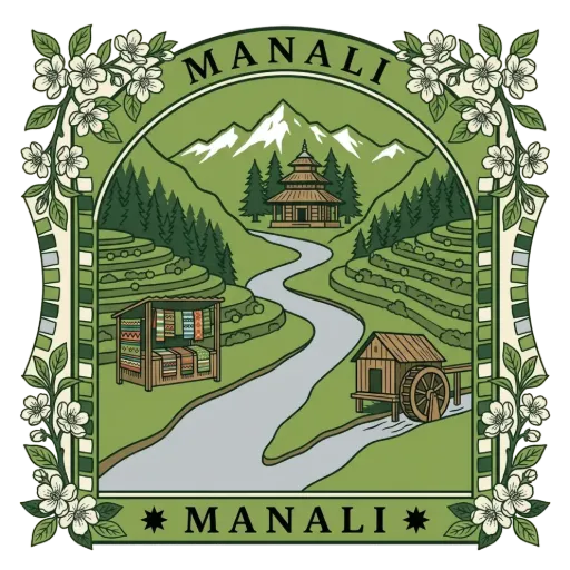 Manali travel stamp