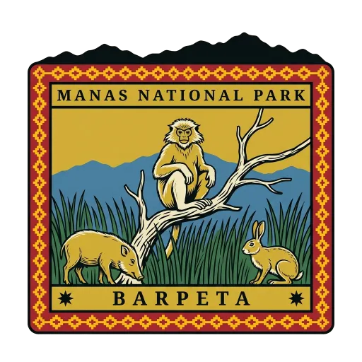 Manas National Park travel stamp