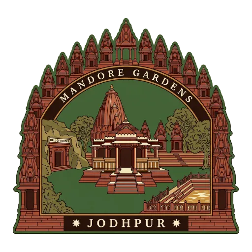 Mandore Gardens travel stamp