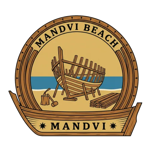 Mandvi Beach travel stamp