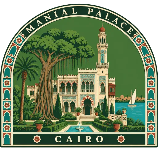 Manial Palace travel stamp
