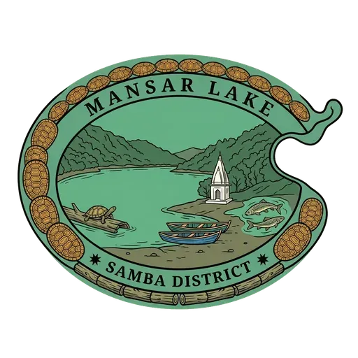 Mansar Lake travel stamp