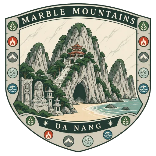 Marble Mountains travel stamp