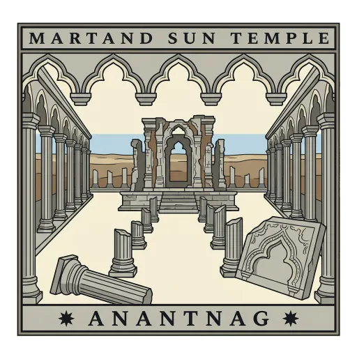 Martand Sun Temple travel stamp