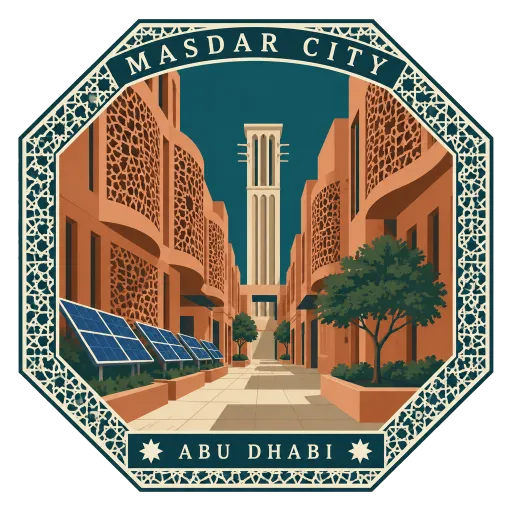 Masdar City travel stamp