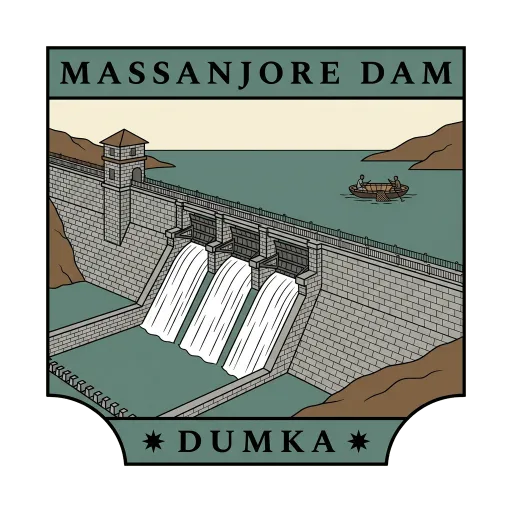 Massanjore Dam travel stamp