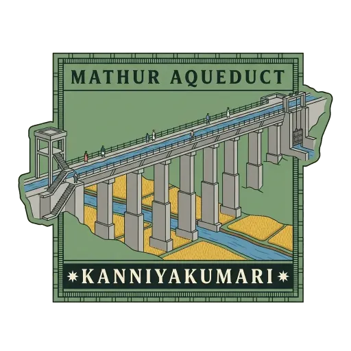 Mathur Aqueduct travel stamp