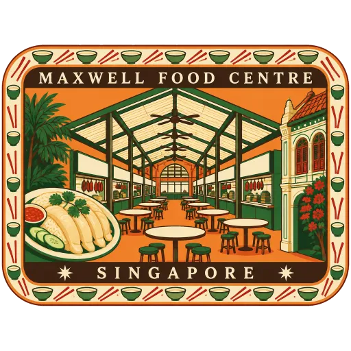 Maxwell Food Centre travel stamp