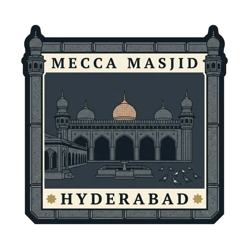 Mecca Masjid travel stamp