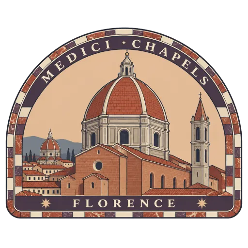 Medici Chapels travel stamp
