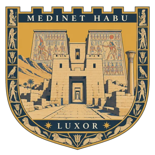Medinet Habu travel stamp