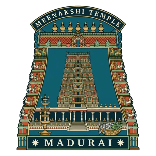Meenakshi Temple travel stamp